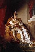 Friedrich von Amerling Emperor Franz I. of Austria wearing the Austrians imperial robes oil on canvas